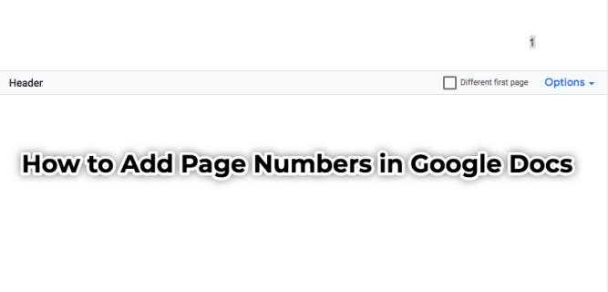 Cómo agregar números de página a Google Docs